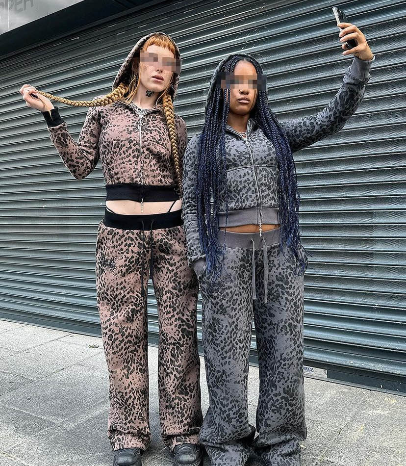 Leopard Print Tracksuit Set