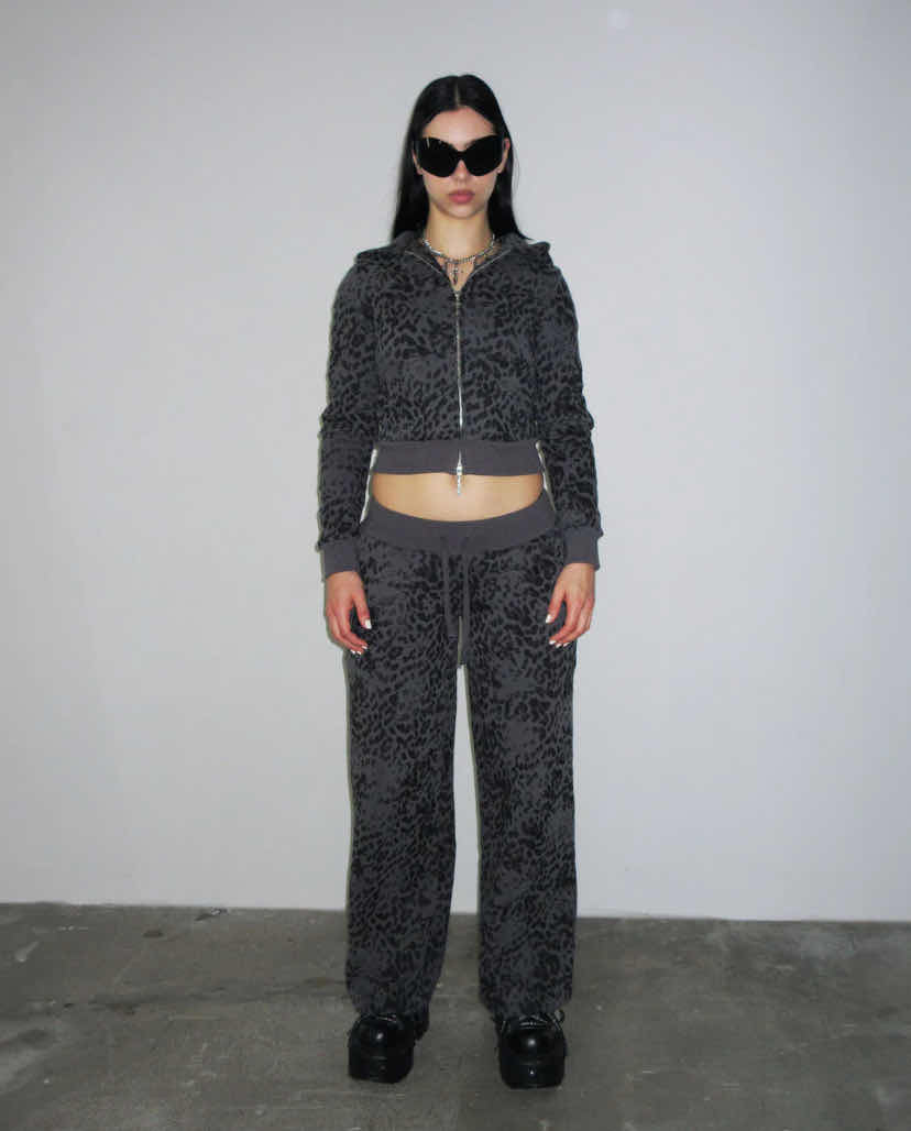Leopard Print Tracksuit Set