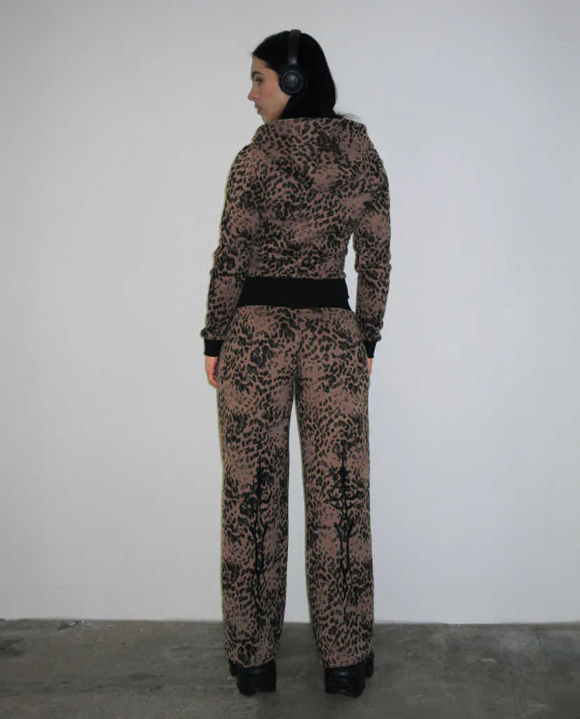 Leopard Print Tracksuit Set