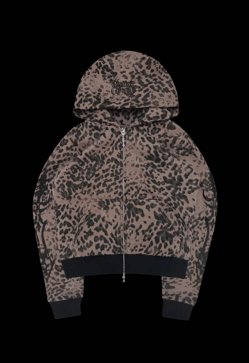 Leopard Print Tracksuit Set