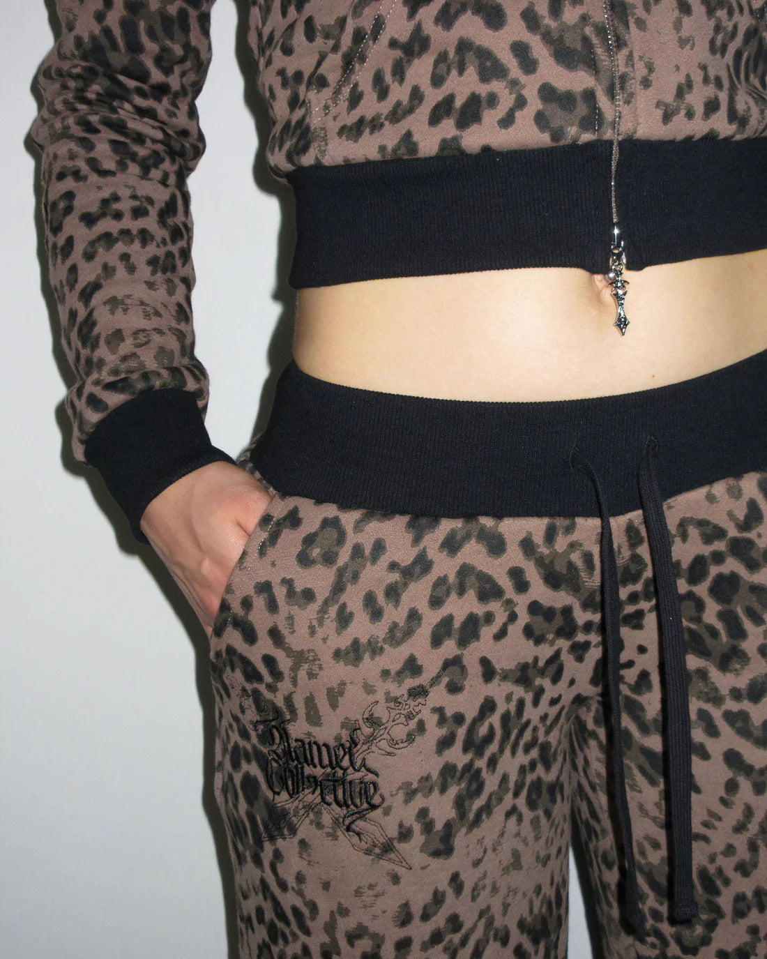 Leopard Print Tracksuit Set
