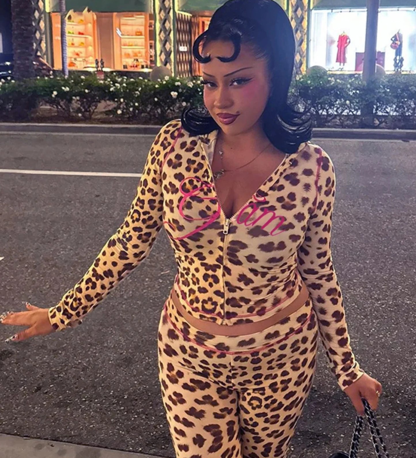 Leopard Print Tracksuit