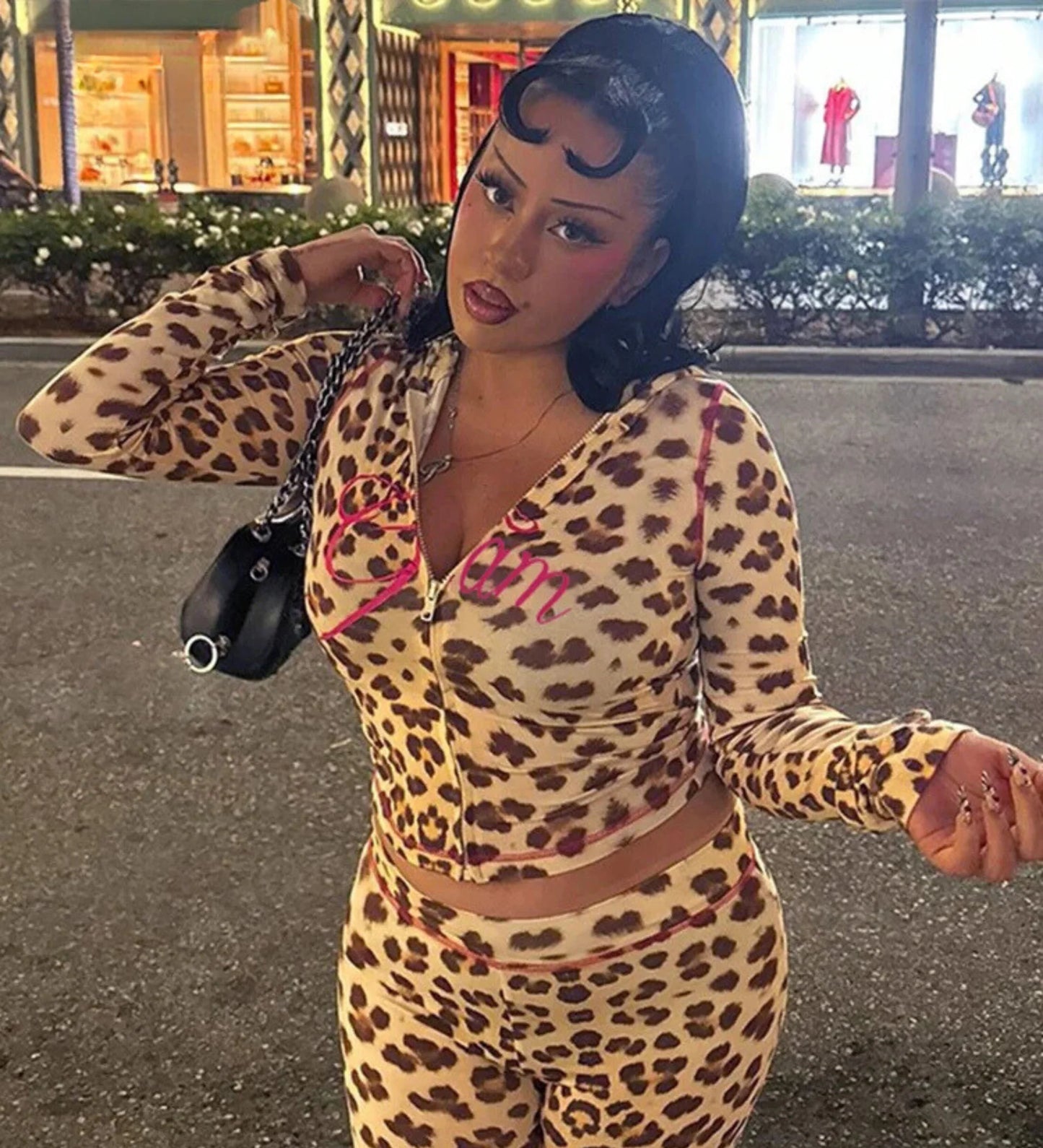 Leopard Print Tracksuit