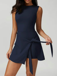 Knot Wrap Split Hem Dress