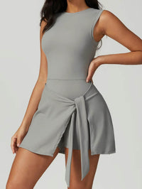 Knot Wrap Split Hem Dress