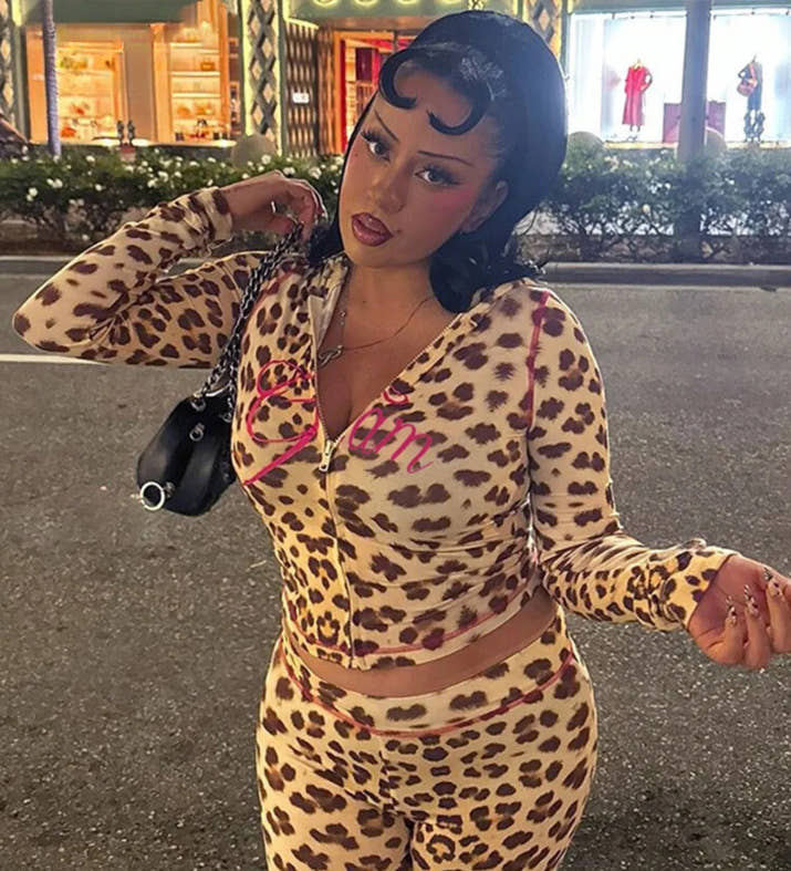 Leopard Print Tracksuit